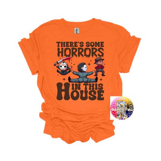 There's Some Horrors in this house t-shirt scary movie