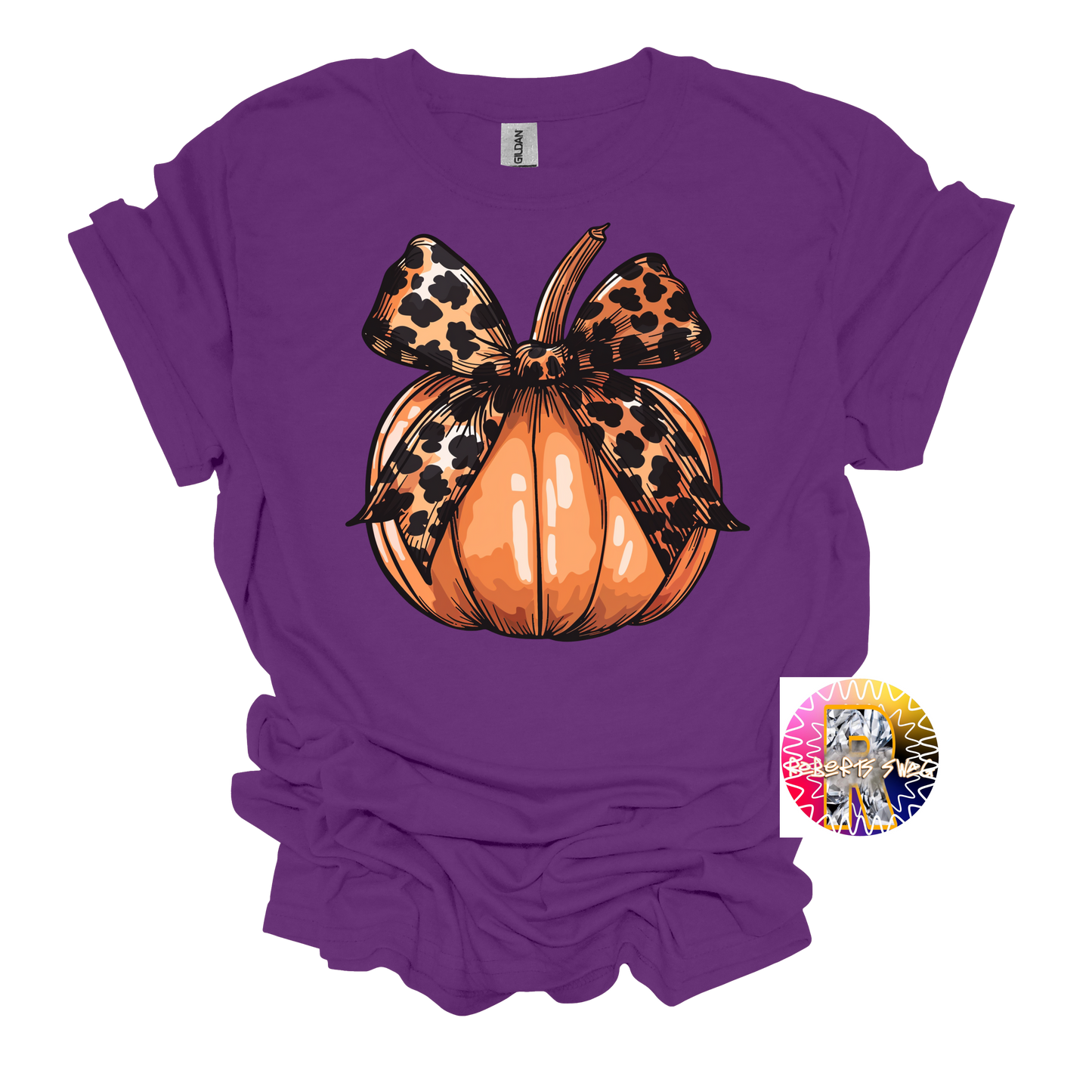 Retro Halloween coquette bow spooky mama  pumpkin on  tee shirts  trending cheetah t-shirt