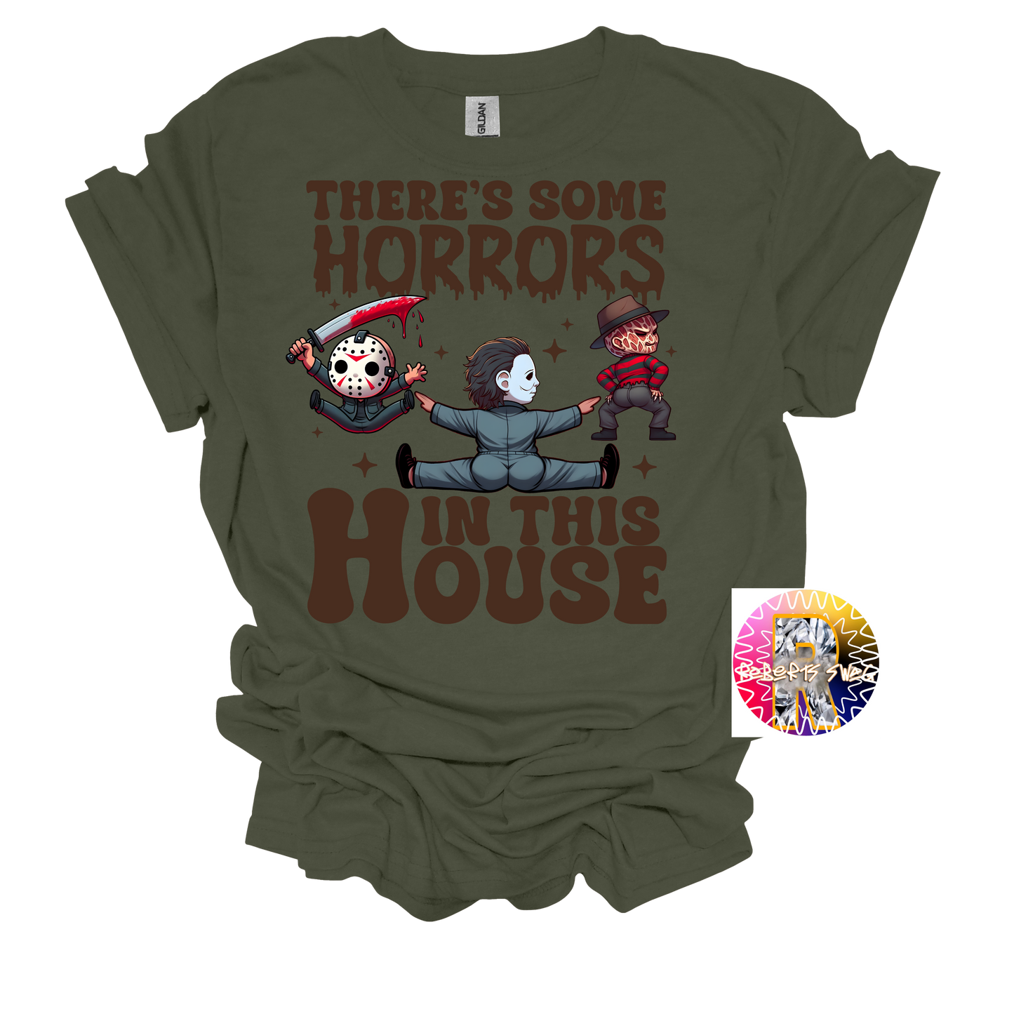 There's Some Horrors in this house t-shirt scary movie