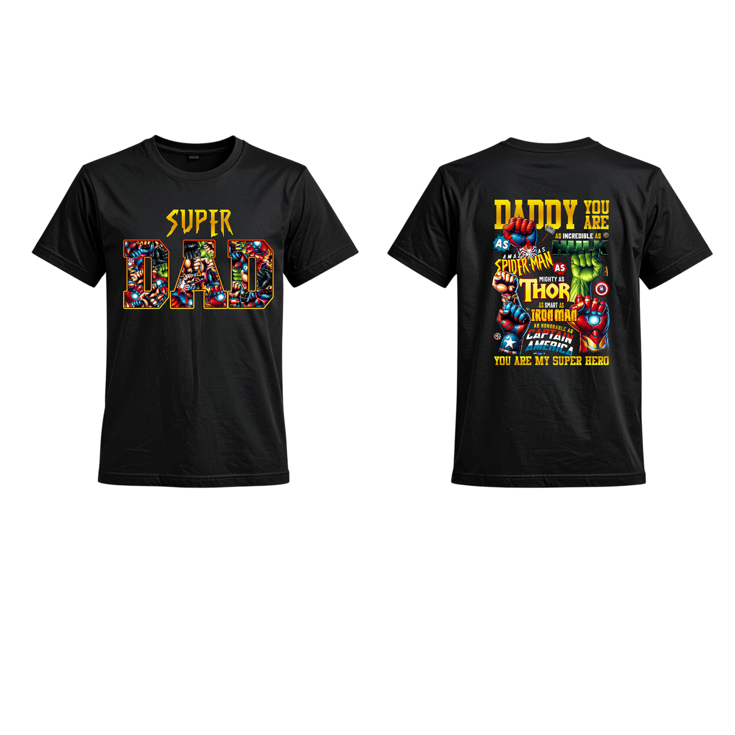 Super Dad Marvel Inspired Shirt | Father’s Day Superhero Tee | Daddy You Are My Super Hero Shirt | Comic Style Dad Gift | Avengers Inspired T-Shirt