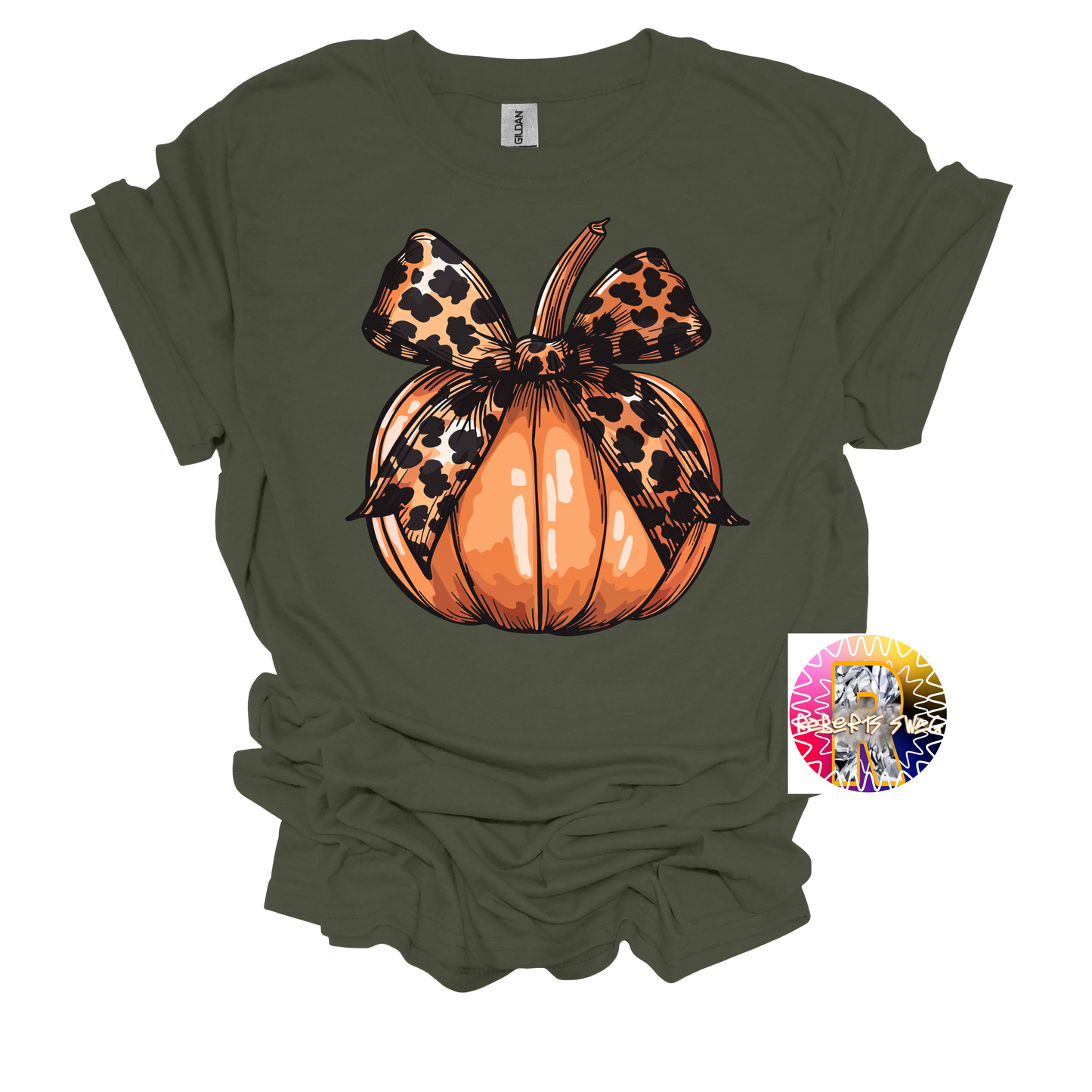 Retro Halloween coquette bow spooky mama  pumpkin on  tee shirts  trending cheetah t-shirt