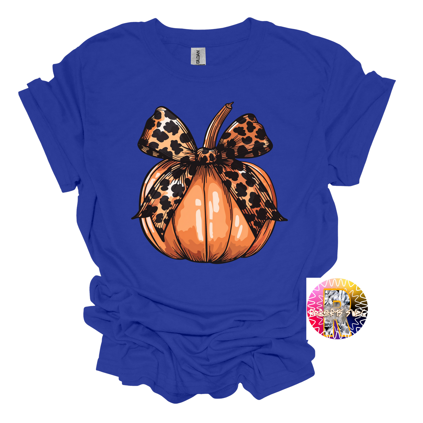 Retro Halloween coquette bow spooky mama  pumpkin on  tee shirts  trending cheetah t-shirt
