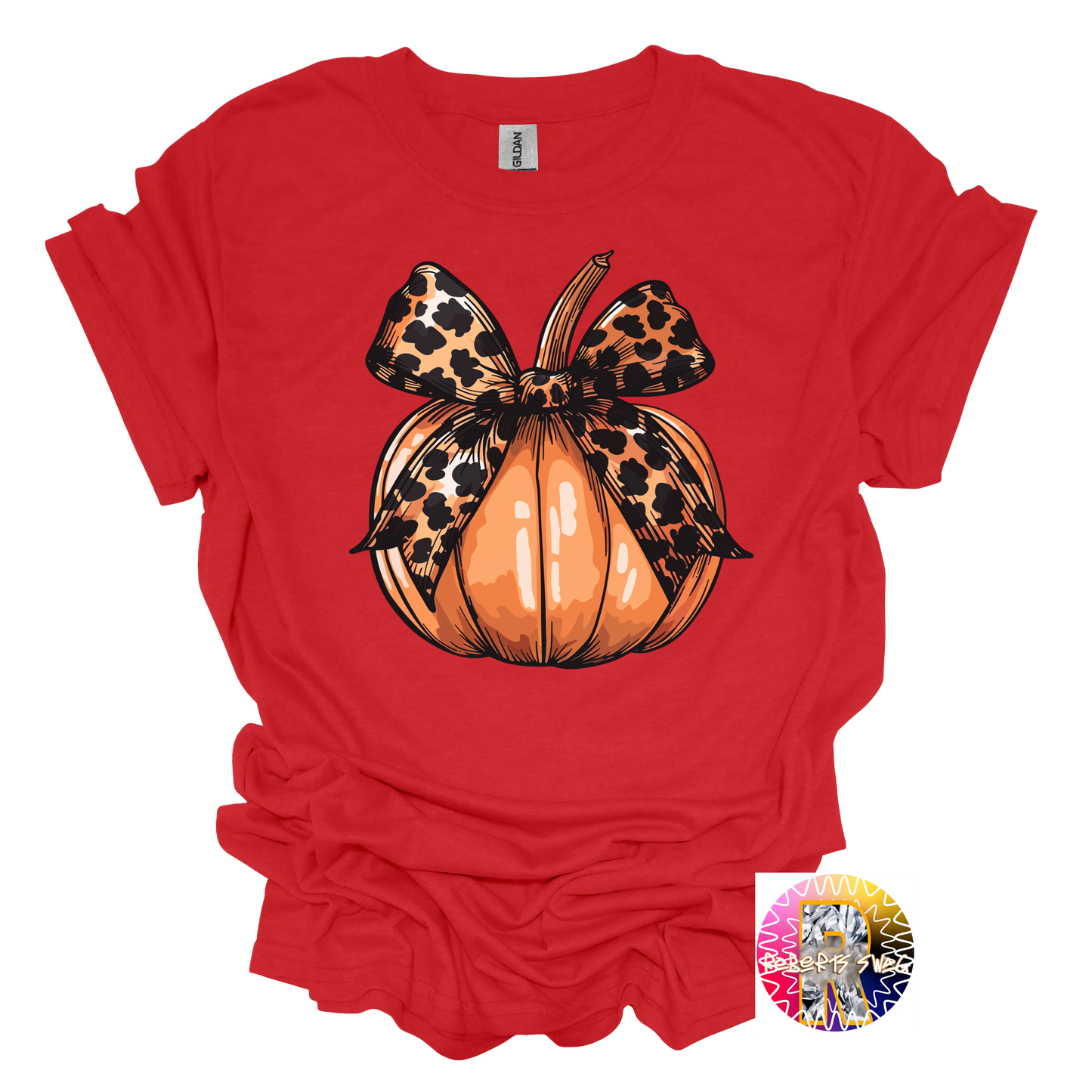 Retro Halloween coquette bow spooky mama  pumpkin on  tee shirts  trending cheetah t-shirt