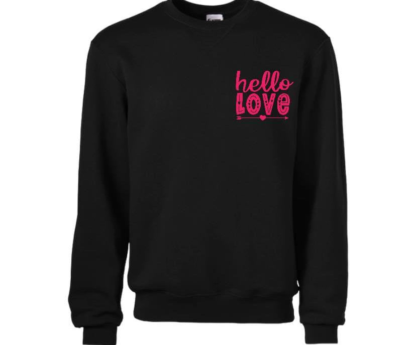 Hello love Crewneck sweatshirt ￼