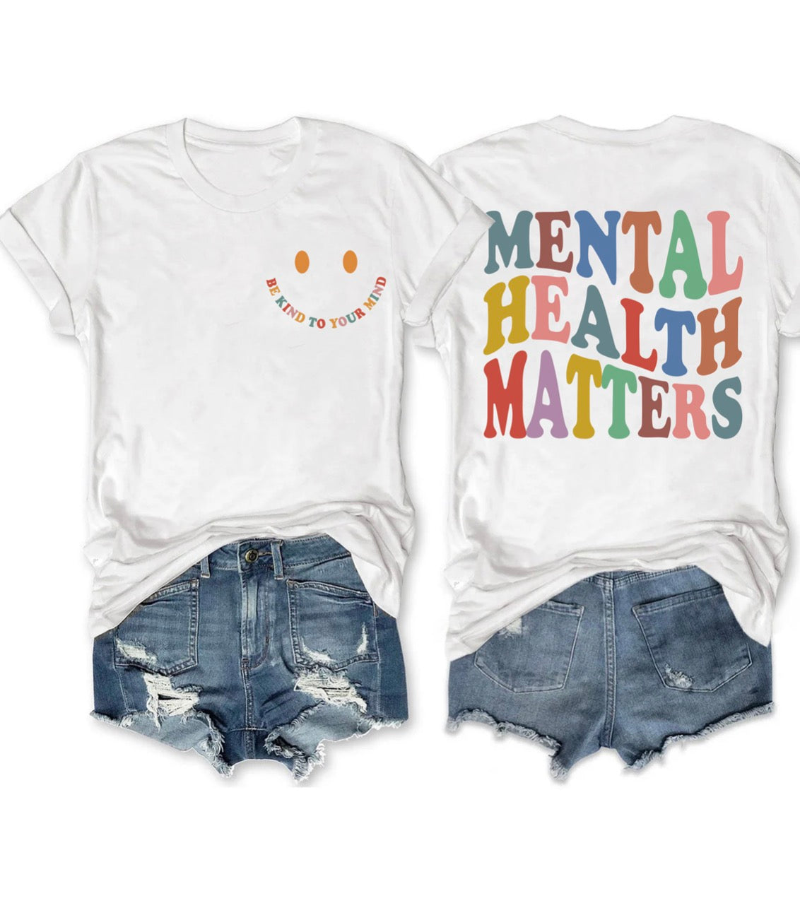 Mental Health Matters Shirt, Be Kind to Your Mind Tee, Retro Colorful, Mental Health Awareness T-Shirt, Positive Message Graphic Tee