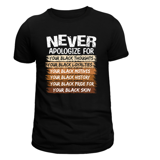 Never Apologize Black history shirt, MLK Shirt, Juneteenth